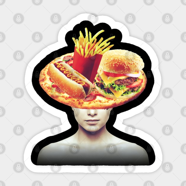 JUNK food head portrait Sticker by reesea